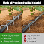 FEED GARDEN 6 Inch 25 Pack Galvanized Landscape Staples 11 Gauge Turf Garden Stakes Tent Stakes Landscaping Fabric SOD Pins Yard Stakes for Weed Barrier Fabric