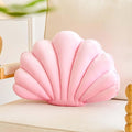 Pink Seashell Throw Pillows, Shell Shaped Throw Pillows, 18 Inch Soft Velvet Home Decorative Pillow Plush Cushion for Bed Couch Living Sofa Room Decor Accent Throw Pillow
