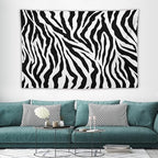 HZOHNAGO Zebra Print Tapestry Nature Wild Animals Black and White Stripe Printed Wall Tapestry Painting Wall Hanging for Bedroom Living Room Dorm 90" W x 60" H