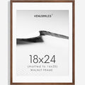 18x24 Poster Frame Natural Solid Walnut Photo Frames with 16x20 Removable Mat Wall Hanging Large Handcrafted Frame with HD Plexiglass Wall and Tabletop Display Large Picture Frame