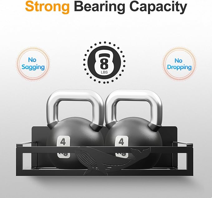 Magnetic Spice Rack for Refrigerator, 2-Pack Metal Spice Organizer for Kitchen Storage Organization, Magnetic Shelf for Fridge Space Saving Seasoning Organizer, Black