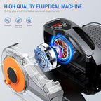 Under Desk Elliptical Machine, Quiet & Portable Seated Pedal Exerciser with 12 Adjustable Speeds & Remote Control, Low-Impact Electric Ellipse Leg Exerciser for Cardio & Strength