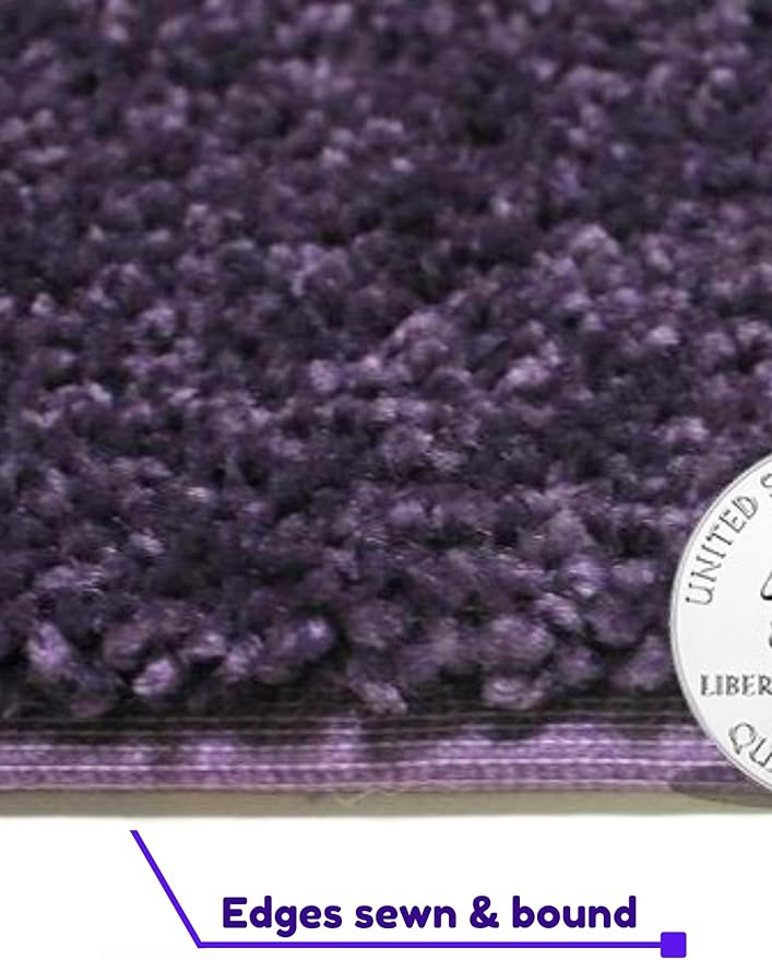 KOECKRITZ Soft and Colorful Kids Classroom Area Rugs (Passes Flammability Pill Test) Many Sizes and Bright Colors to Select from (12' Round, Eggplant)