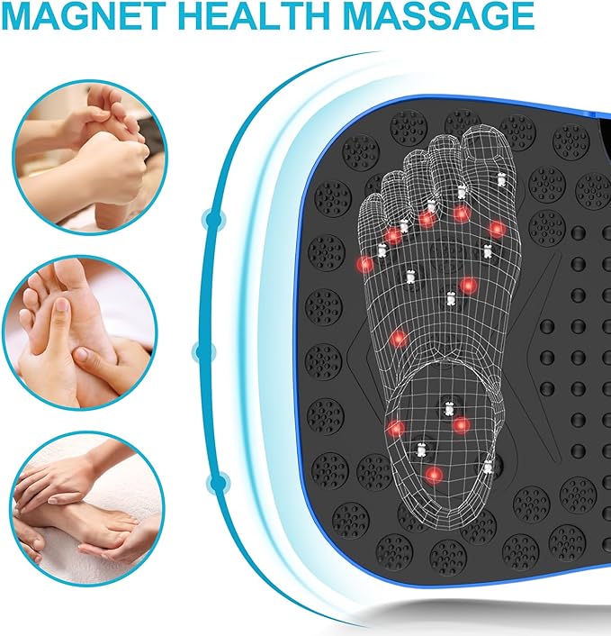 AXV Vibration Plate Exercise Machine Whole Body Workout Portable Mini Vibrate Fitness Platform Lymphatic Drainage Machine for Weight Loss Shaping Toning Wellness Home Gyms Workout (Mini)