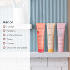 Boka Fluoride Free Toothpaste Nano Hydroxyapatite Toothpaste - Orange Cream, Watermelon Mint, Strawberry Mango Flavor, 4 oz 3Pk US Manufactured