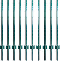ARIFARO Fence Posts 4 Feet Sturdy Duty Metal Fence Post, Pack of 10, No Dig Garden U Post for Wire Fencing Steel Post for Yard, Outdoor Wire, FP-4FT