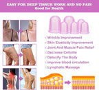 Silicone Cupping Therapy Set - Cupping Kit for Massage Therapy - Cellulite Remover Cupping Set - Anti Cellulite Cup Massager, Vacuum Suction Massage Cups for Cellulite Reduction