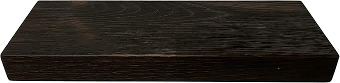 joelsantiques 18 Inch Wooden Floating Shelves for Wall - 18x6x2 in - Made of Natural Wood - Short Heavy Duty Rustic Wall Shelves for Bedroom - Perfect for Bathroom, Kitchen - Mocha
