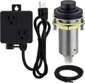 SinkTop Air Switch Kit (Long Full Brass Button) for Disposal, Dual Outlet, (Matte Black)