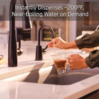 InSinkErator Stainless Steel Tank, H250MBLK-SS HOT250 System, Single-Handle Matte Black Faucet with 2/3-Gallon Instant Hot Water Dispenser