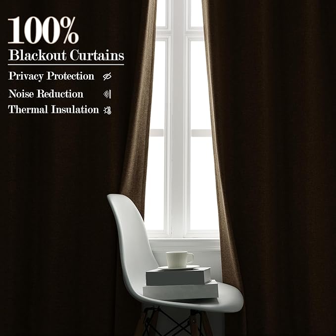 Full Blackout Privacy Curtains, 240 Inch Extra Wide Linen Blend Drapes, Pinch Pleat Window Drapery for Room Divider Storage/Space Room Separation, 1 Panel, W 240" x L 102", Sand Beige