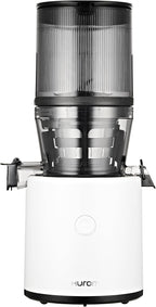Hurom H320 Cold Press Juicer Machine, Easy to Clean Masticating Slow Juicer, Coarse Strainers, Self-Feeding, Hands Free, Family Size, Quiet Motor, Easy Assembly (White)