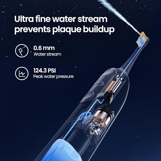 Soocas NEOS II Ultimate Set - Electric Toothbrush with Water Flosser, Sonic Electric Toothbrush for Adults, Portable for Travel, Deep Clean for Implants & Braces, Healthier Gums, Pearl White