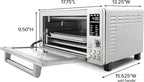 Nuwave Bravo Air Fryer Toaster Smart Oven, 10-in-1 Countertop Convection, 1800 Watts, 21-Qt Capacity, 50°-450°F Temp Controls, Top and Bottom Heater Adjustments 0%-100%, PFAS Free, Stainless Steel