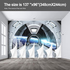 Spaceship Wall murals Peel and Stick Wallpaper for Bedroom Living Room - 96"x137"