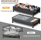 Under Bed Storage Containers with Wheels, 2 Pack Underbed Shoe Storage Organizer with Removable Lids, Large Rolling Under Bed Storage Dresser Drawers for Clothes Toys Shoes Blankets