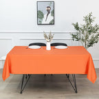 sancua Rectangle Tablecloth - 70 x 120 Inch - Stain and Wrinkle Resistant Washable Polyester Table Cloth, Decorative Fabric Table Cover for Dining Tables, Buffet Parties and Camping, Orange