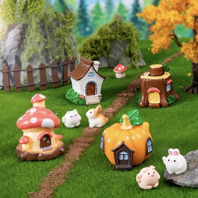 4 Packs 6 X 6 Inch Fake Grass Decor for Crafts, Artificial Grass for Dollhouse Miniature Ornament Projects, Model Turf Grass for DIY Fairy Garden Accessories and Decor Kit