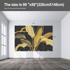 Gold Banana Leaf Wall murals Peel and Stick Wallpaper for Bedroom Living Room - 58"x86"