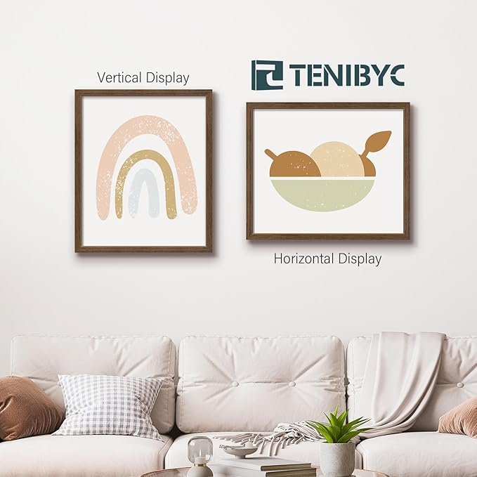 20x24 Poster Frame 3 Pack - Brown Woodgrain, Wood Picture Frame, Wall Gallery Frame - Wall Hanging