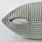 Fancy Homi 2 Packs Grey Decorative Throw Pillow Covers 20x20 Inch for Living Room Couch Bed Sofa, Rustic Farmhouse Boho Home Decor, Soft Corss Corduroy Patchwork Accent Square Cushion Case 50x50 cm