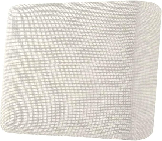 H.VERSAILTEX Super Stretch Individual Seat Cushion Covers Sofa Covers Couch Cushion Covers Slipcover Sets Thick Jacquard Textured Twill Fabric (1 Piece Chair Cushion Cover, Ivory)