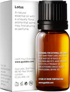 Gya Labs Lotus Essential Oil for Diffuser - 0.34 Fl Oz - 100% Pure Natural Lotus Oil for Skin, Massage, DIY & Candle Making Scent