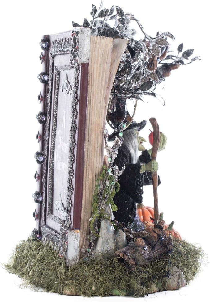 Katherine's Collection 2025 Hansel and Gretel Pumpkin Scene - Lighted Halloween Decoration with Resin Hansel and Gretel Fairy Tale - Grimm Halloween Decor & Eerie Ambiance