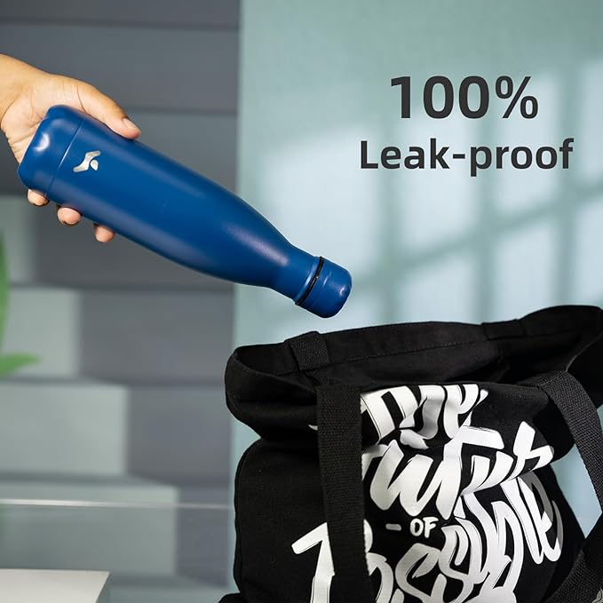 Insulated Water Bottles,12 oz Double Wall Stainless Steel Vacumm Metal Flask for Sports Travel,Blue