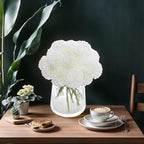 Kimura's Cabin 20Pcs Fake White Flowers Artificial Chrysanthemums Ball Flower Faux Silk Mums Flowers for Wedding Party Home Kitchen Table Core Decoration DIY Bouquets (White)