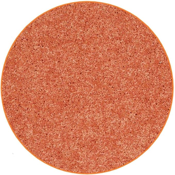 KOECKRITZ Soft and Colorful Kids Classroom Area Rugs (Passes Flammability Pill Test) Many Sizes and Bright Colors to Select from (9' Round, Tangerine)