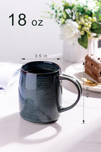 GBHOME Large Coffee Mugs Set of 6, 18oz Handmade Ceramic Coffee Mugs Set with Gradient color for Latte/Tea/Beer/Hot Cocoa, Dishwasher & Microwave Safe,