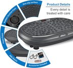 EILISON FitMax 3D XL Vibration Plate Exercise Machine - Whole Body Workout Vibration Platform w/Loop Bands - Lymphatic Drainage Machine for Weight Loss, Shaping, Wellness, Recovery
