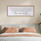 Love is Patient Love is Kind Wall Art 24×10 Inch Bible Verse 1 Corinthians 13 Christian Hanging Wood Framed Decor Sign (Wood)