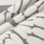 HWY 50 Grey Gray Decorative Throw Pillow Covers 18x18 Inch (1 Piece), Modern Embroidered Cotton Farmhouse Cushion Cover Pillow Case for Couch Living Room Bed Sofa, Sunflower
