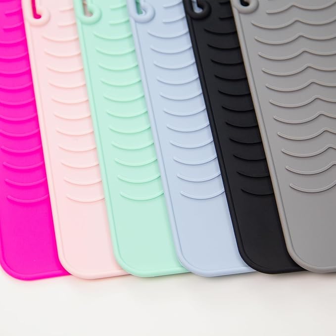 ANGENIL Silicone Heat Mat for Hair Tools - Flat Iron and Curling Iron Pad, Heat-Resistant Travel Case, 9" x 6.5"