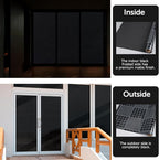 HIDBEA Blackout Window Film,100% Light Blocking Room Darkening Window Privacy Film,Frosted Glass Window Film Heat Control, Removable Window Cover Tint for Day Sleep (Black,17.7in x 6.5ft)