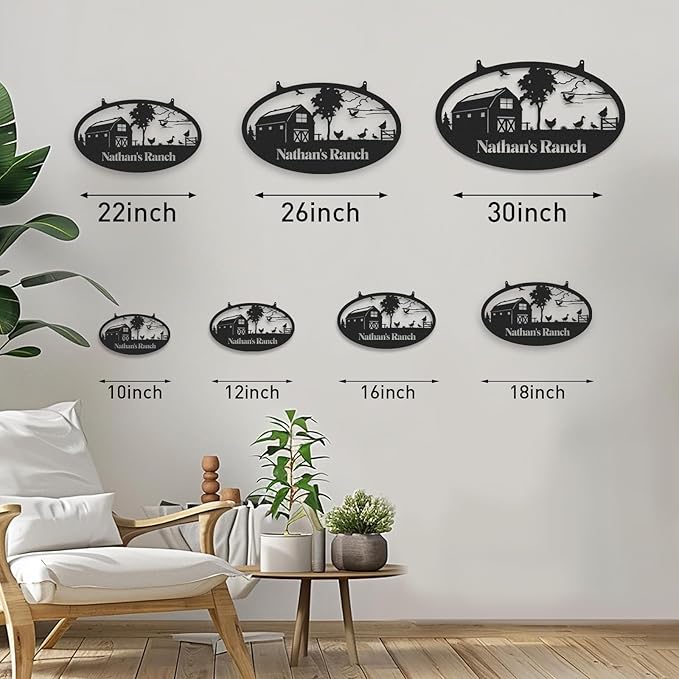 Personalized Metal Farm Signs, Custom Rustic Ranch Decor, Farmhouse Outdoor Decor, Custom Last Name Sign, Large Metal Wall Art, Outdoor Barn Sign, Family Farm Sign, Farmer Ranch Gifts