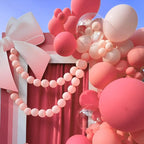 130pcs Retro Hot Pink Balloons Different Sizes 18" 12" 10" 5" Blush Hot Pink Latex Balloon Garland Arch Kit for Birthday Baby Shower Valentine's Day Wedding Gender Reveal Party Decorations