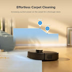 roborock Q7 M5+ Robot Vacuum and Mop, Upgraded from Q5 Max+, 7 Weeks Self-Emptying, 10000Pa Suction, Dual Anti-Tangle System, for Pet Hair & Carpet, PreciSense LiDAR Navigation, App Control, Black