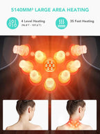 SKG Cordless Neck Massager for Pain Relief Deep Tissue Vibration Foldable Travel Massager,Portable 9D Neck Massager for Office Gifts for Men and Women