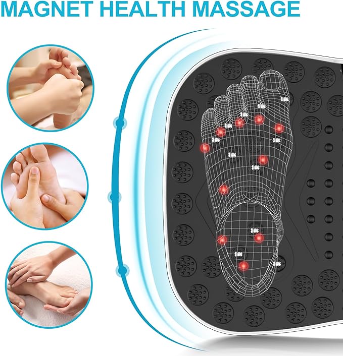 AXV Vibration Plate Exercise Machine Whole Body Workout Portable Mini Vibrate Fitness Platform Lymphatic Drainage Machine for Weight Loss Shaping Toning Wellness Home Gyms Workout (Mini)