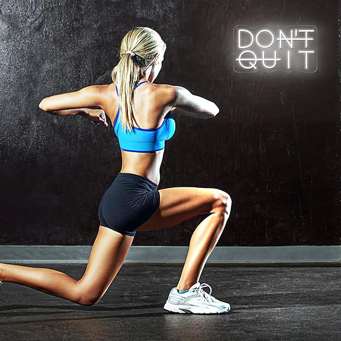 Don't Quit LED Neon Sign for Wall Decor, DO IT Neon Lights Party Decorations, USB Powered Switch Lighting Adjustable for Office, Gym, Man Cave, Gamer Room Decor