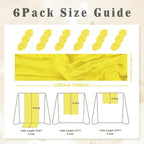 6 Pack Yellow Cheesecloth Table Runner 20 x 120 Inch Long Rustic Gauze Cheese Cloth Table Runner for Wedding 10FT Bridal Baby Shower Table Decorations Boho Fabric Sheer Birthday Party Table Decor