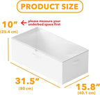SpaceAid 4 Pack 10" High Under Bed Storage Containers, Large Underbed Storage Organizer Bins with Lids for Bedroom, Dorm, Clothes, Closet Organization, Bed Sheets and Blankets (White)