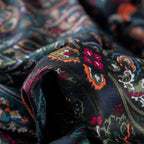 ABREEZE Luxury Vintage Black Duvet Cover Sets Damask Paisley Bedding Set Retro 100% Brushed Cotton Zipper Closure Bedding Collection Cal.King