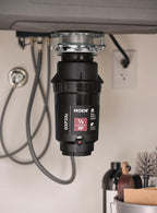 Moen Lite Series PRO Compact Continuous Feed Garbage Disposal for Kitchen Sink with Power Cord, GXP33C