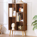 LEYAOYAO 5 Cube Small Bookshelf - 3 Tier Mid-Century