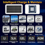 SOLPERK 100W Solar Battery Charger Solar Battery Maintainer + Upgrade 10A MPPT Charge Controller + Adjustable Mount Bracket for Car RV Boat Motorcycle，12V Waterproof Solar Panel Kit Trickle Charging