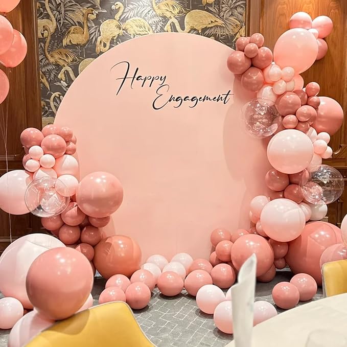 130pcs Retro Pink Balloons Different Sizes 18" 12" 10" 5" Blush Pink Latex Balloon Garland Arch Kit for Birthday Baby Shower Valentine's Day Wedding Anniversary Party Decorations